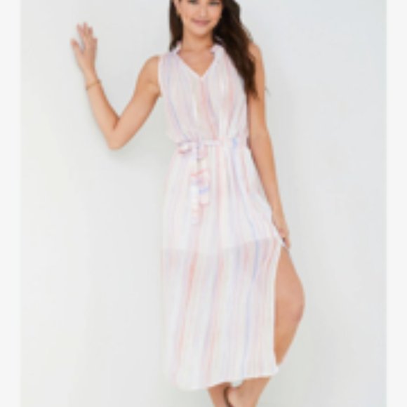 Bella Dahl Airy Sleeveless Ruffle Neck Dress - Picture 1 of 5